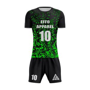 ชุดกีฬาคุณภาพสูง เสื้อฟุตบอล 100% โพลีเอสเตอร์ แขนสั้น คอกลม ชุดฟุตบอลสำหรับขาย - Product Image 6