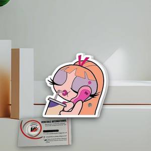 Plaques d'extension de cils personnalisées avec logo professionnel, motif Power Puff Girl, diamant, étiquette privée, en acrylique magnétique, écologiques - Product Image 5
