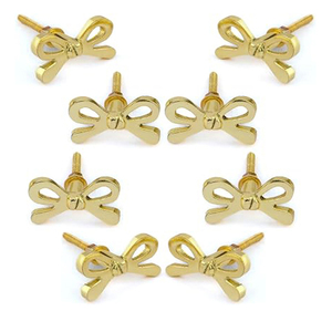 Perillas de Metal con Forma de Lazo para Gabinetes y Cajones, Perillas Decorativas para Muebles de Cocina, Perillas Metálicas para Armarios - Product Image 2