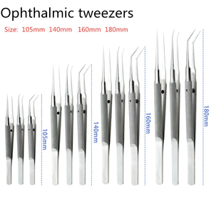 Stainless Steel Platform Tweezers Forceps Round Handle Ophthalmic Surgical Instrument Eye Microsurgery Precision Tool German - Product Image 3
