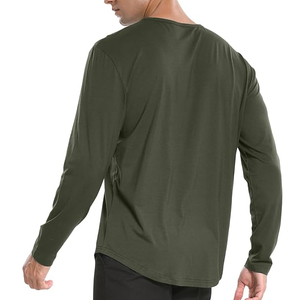 T-shirt respirant à manches longues pour homme, logo personnalisé, service OEM, vêtements de sport de haute qualité, t-shirts pour homme - Product Image 4