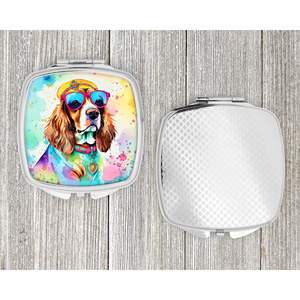 Cavalier Spaniel Hippie Dawg compacto plegable espejo de maquillaje de mano regalo de viaje decorativo para mujeres y niñas - Product Image 4