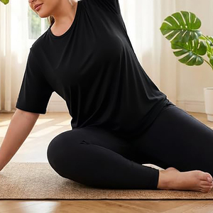 Wholesale Women Plus Size Performance T Shirt Wide Cut Sports <b>Top</b> Fresh Feel <b>Workout</b> Gear For Heavy Exercise or Sports Wear - Product Image 3