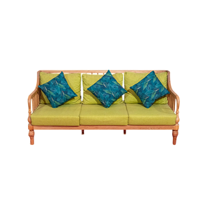 โซฟาเชสเตอร์ฟิลด์สามที่นั่ง ดีไซน์อินโดชีน หรูหรา ทำจากไม้แอช สไตล์มิดเซ็นจูรี่ โมเดิร์น พร้อมหมอนอิง สำหรับอพาร์ทเมนต์และวิลล่า - Product Image 4