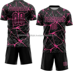 Custom 100% Polyester Soccer Jersey Set Personalized Uniform Printed Team <b>Name</b> Logo Adults Boys Featuring France Club Design - Product Image 1