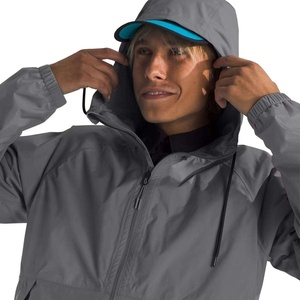 Waterproof High Quality Coated Stand Collar Front Custom Zip Regular Windbreaker Solid Lightweight <b>Jacket</b> Men's - Product Image 4