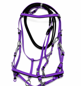 BLUHORSE BH-4131 Bridon de course complet avec plastron, boucles en acier inoxydable, matériaux PVC et caoutchouc, imperméable, personnalisable - Product Image 3