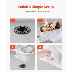 Kit Anelli di Tenuta Extra Spessi da 1,6 Pollici per WC, Bulloni in Ottone Antiruggine, Tappi e Rondelle, Adatti per Toilette e Accessori Bagno - Product Image 6