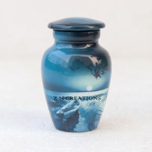 ผู้ผลิตโกศบรรจุอัฐิรูปเรือในภาพกลางคืนดวงจันทร์ โกศบรรจุอัฐิสำหรับบรรจุเถ้ากระดูกมนุษย์ โกศทองเหลืองทำมือตามสั่ง - Product Image 5