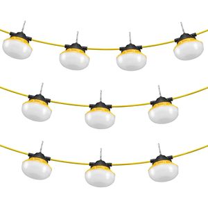 Lampada da Lavoro per Cantieri 100W 10000LM, Impermeabile IP65, Ganci per Appendere, 10 Luci a Stringa 5000K per Cantieri Edili - Product Image 1