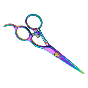Ciseaux de coiffure professionnels multicolores pour droitiers, manche moyen, design pivotant, acier inoxydable de qualité supérieure, pour salon de coiffure - Product Image 4