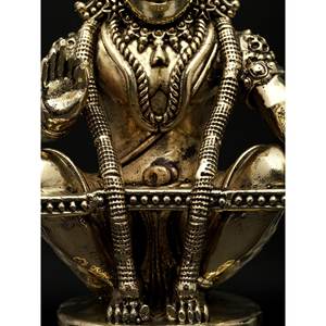 Statue en laiton Ayyappan de petite taille (6 pouces) d'Inde, sculpture exquise d'Inde - Product Image 1
