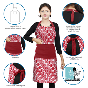 Premium High Quality 100% Cotton Disposable Printed Eco-Friendly Soft Washable Stylish <b>Kitchen</b> Chef <b>Apron</b> Kit - Product Image 4