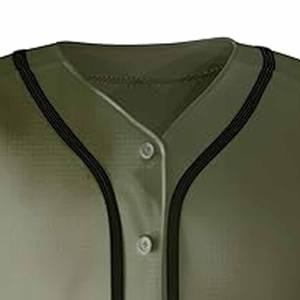 Maillot de baseball personnalisé à manches courtes pour équipes, style boutonné, envoyé par Dress Sports - Product Image 3