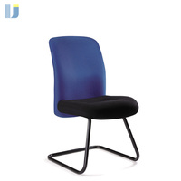 Chaise de bureau visiteur ergonomique de style moderne, dossier mi-haut, sans accoudoirs, structure en acier, tissu, coussin en PU haute densité, certifiée ISO 9001