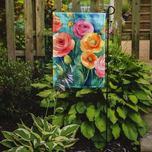 ธงประดับสวนสีน้ำ Ranunculus หลากสีสำหรับตกแต่งกล่องจดหมายและงานศิลปะลานบ้านสำหรับเตียงดอกไม้และป้ายสนามหญ้า - Product Image 2