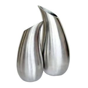 Jarrón de Mesa Moderno de Aluminio Cepillado, Decoración para el Hogar, Sala de Estar, Dormitorio, Estantes, Mesas, Precio al por Mayor - Product Image 1