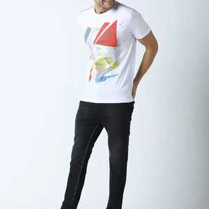 เสื้อยืดผู้ชายผ้าฝ้ายแท้ 100% พิมพ์ลายสกรีนตามสั่ง พร้อมโลโก้แบรนด์ของคุณเอง เสื้อยืดแขนสั้นผู้ชาย - Product Image 5