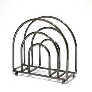 Porte-serviettes vertical en fer forgé à trois compartiments pour hôtel, café, table, rangement de serviettes en papier - Product Image 1