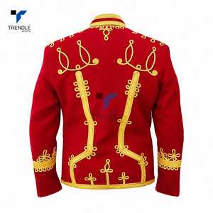 Chaqueta de Lana Negra de Doble Botonadura para Hombre de Alta Calidad, Cuello Mao, Logotipo Bordado en Dorado en la Parte Delantera, Abrigo Formal de Invierno - Product Image 4