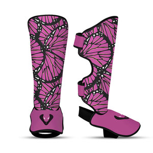 Protections de tibia en cuir Venomous Butterfly Pro, réglables, légères, durables, pour entraînement de MMA et de kickboxing, unisexe - Product Image 3