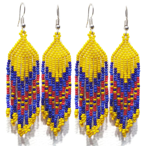 Pendientes Artesanales con Cuentas Estilo 43, Diseño de Mariposa en Algodón, Joyería Boho Clásica Ligera con Bordado de Cuentas - Product Image 2