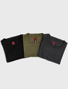 T-shirts personnalisés pour hommes en toile unie à col rond et manches courtes, séchage rapide, écologiques, avec logo imprimé, vente en gros - Product Image 5