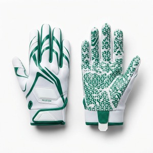 Gants de football américain par sublimation avec couleurs personnalisées, adhérence forte, tissu respirant, ajustement confortable pour les joueurs - Product Image 5