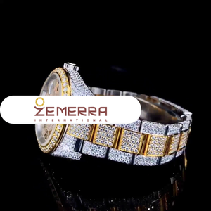 Montre Homme Hip Hop Iced Out VVS1 Bussdown Moissanite Diamant Montre-Bracelet de Luxe Entièrement Sertie de Diamants Montre Automatique Homme en Acier Inoxydable - Product Image 2
