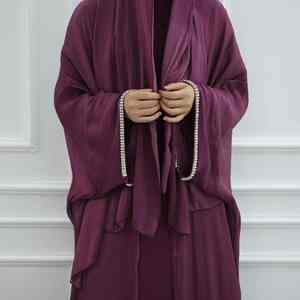 Collection de luxe haut de gamme, Abaya moderne pour femmes, style Dubaï, robe de fête islamique élégante et modeste - Product Image 2