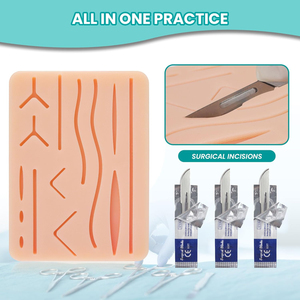 ชุดเครื่องมือผ่าตัดสแตนเลสคุณภาพพรีเมียม 5 ชิ้น ประกอบด้วย มีดผ่าตัด กรรไกร แหนบ เข็มคีบ และชุดเย็บแผล สำหรับใช้ในโรงพยาบาล - Product Image 6