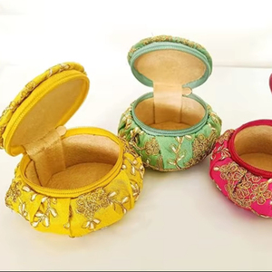 Handmade Embroidered Gift Box Low Cost Stylish <b>Storage</b> Box for Jewelry Accessories and Gift Packaging - Product Image 1