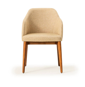 Modern Dining Chair Soft Fabric <b>Backrest</b> with Solid Mango wood for Kitchen Weddings Hotels Banquets Antique Design - Product Image 5
