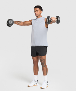 Débardeur de musculation respirant en coton tricoté 100% sans manches, col rond, séchage rapide, pour entraînement sportif et fitness - Product Image 5