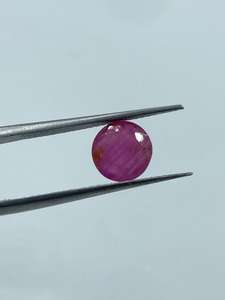 Piedra Preciosa de Rubí Natural de Corte Redondo, 2.25 Quilates, 7.80 mm, Rojo Rosado, Origen AF, para Joyería - Product Image 3