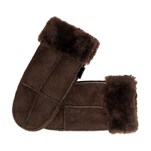 Gants d'hiver coupe-vent et chauds de qualité supérieure pour femme, mitaines en fourrure de mouton véritable, mitaines de cyclisme en cuir entier pour femme - Product Image 6