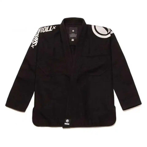 Kimono de BJJ al por Mayor, 460 GSM, 100% Algodón, Logotipo Frontal Personalizado, Transpirable y Duradero para Adultos, Negro - Product Image 1