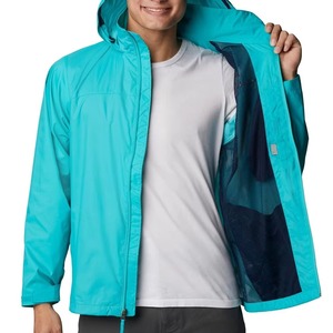 Custom Windbreaker <b>Jacket</b> For <b>Men's</b> Outdoor Winter Waterproof Canvas Hooded <b>Lightweight</b> Windbreaker <b>Jacket</b> with Front Logo - Product Image 2