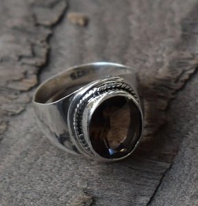 Natural Smokey Topaz <b>Ring</b> 925 Sterling Silver Handmade <b>Fine</b> Jewelry Women's Statement <b>Ring</b> - Product Image 2