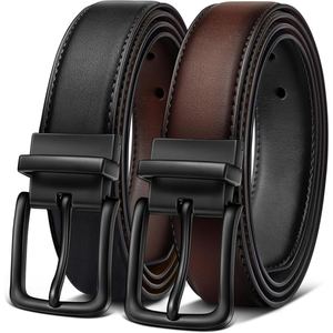 Ceinture homme en cuir de buffle premium, cuir pleine fleur véritable, boucle classique rétro personnalisée, durable, ceinture décontractée et habillée. - Product Image 5