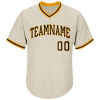 Nouvelle arrivée, maillot de baseball personnalisé, col en V, manches courtes, uniforme d'équipe, nom personnalisé, numéro, logo, été, 100% coton, vêtements de sport