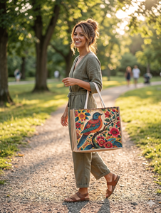 Sac fourre-tout en toile de coton avec logo personnalisé, sacs de plage réutilisables, fournisseur en gros, fermeture éclair, personnalisation de la marque, imprimés animaliers en coton - Product Image 3