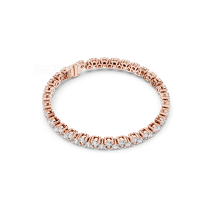 Magnifique collier de diamants certifiés multi-rangs, de poids total en carats, diamants de laboratoire, diamants ronds brillants multi-rangs - Product Image 1