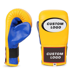Guantes de boxeo de piel auténtica de vaca, diseño personalizado, color negro y rojo, a la venta. - Product Image 1
