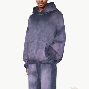 Sunfaded Plain Zipper Hoodie Trending Custom Logo <b>Oversized</b> <b>Vintage</b> Streetwear Fleece <b>Sweatshirt</b> OEM Manufacturer Wholesale - Product Image 3