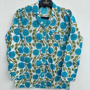 Conjunto de Pijama de 3 Piezas con Estampado de Jungla para Mujer, Algodón Suave, Ecológico, Transpirable, Verano, Hecho a Mano, con Botones, Regalo - Product Image 2