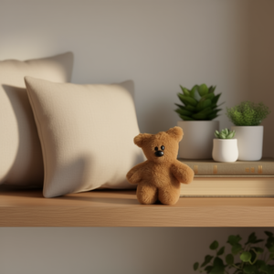 Orsetto decorativo in peluche Ilan 17x14cm per decorazioni domestiche - Product Image 2