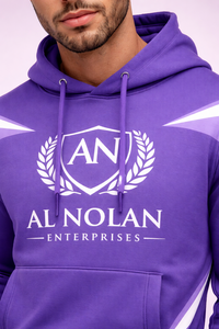 Conjunto Deportivo Morado Premium para Hombre con Sudadera con Capucha – Ropa Deportiva Urbana con Logotipo Personalizado - Product Image 2