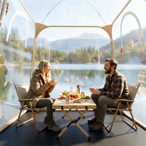 Carpa Deportiva Transparente de PVC de 7x7 Pies, Impermeable y Resistente al Viento, para 2-4 Personas, Carpa de Camping Tipo Cápsula para Exteriores - Product Image 6