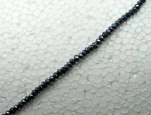 ลูกปัดพลอยสปิเนลสีดำธรรมชาติทรงกลมเคลือบผิวแบบเหลี่ยมเพชรพลอย สำหรับทำเครื่องประดับ ขายส่ง - Product Image 2